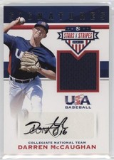 2017 USA Baseball Stars & Stripes Jersey Darren McCaughan (Black Ink) Auto 0i76