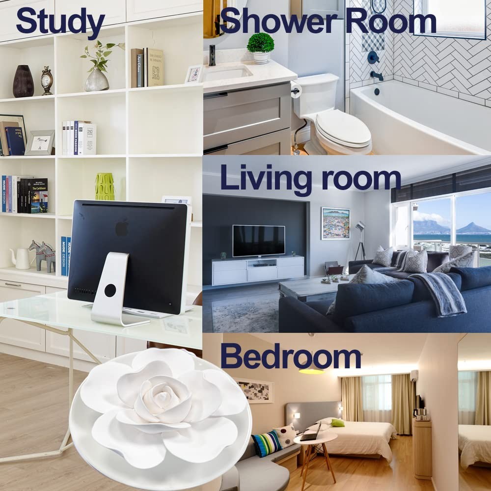 Compact Jasmine Flower Essential Oil Diffuser - Elegant Home Aroma Solution