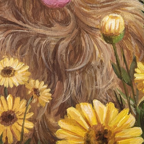 Golden Retriever Original Acrylic Painting Pet Portrait Animals Dog 10x8 inc Ⓣ - Picture 5 of 5