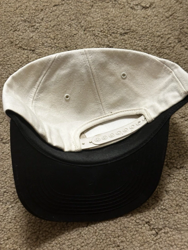 Vintage John Deere Patch Hat K Products Snapback Cap Beige Black Yellow 80s - Image 4 of 4