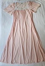 Vintage 70's Vanity Fair Women's L Pink Nightgown Long Fairy Dress Sleepwear VTG