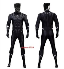 Marvel Black Panther Adult Zentai Cosplay Costume Jumpsuit Bodysuit Halloween