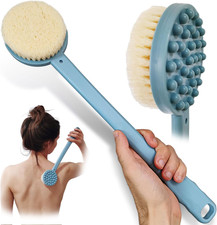 Bath Body Brush 15" Long Handle Back Shower Brush Exfoliating Back, Body and Fee