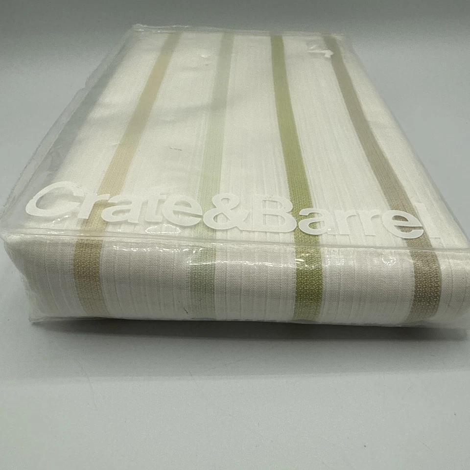 CRATE And BARREL Standard Sham Lima Rayas Verde Algodón 20x26 Nuevo con Etiquetas Foto 4 de 4