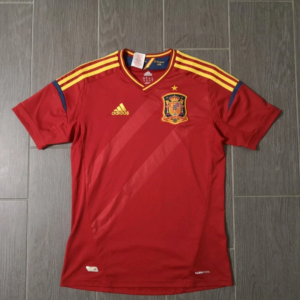 Vintage Retro 2012 EM Spanien Nationalmannschaft Trikot Größe: XS Fußball Adidas