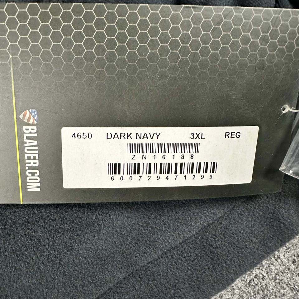 Blauer Fleece Jacket Mens 3XL Dark Navy Reinforced Outdoor Wind Resistant 4650 - Image 2 of 4