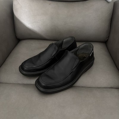 Mephisto Air Jet Black Leather Slip On Comfort Loafers Mens US 9.5 EU 42.5 24014