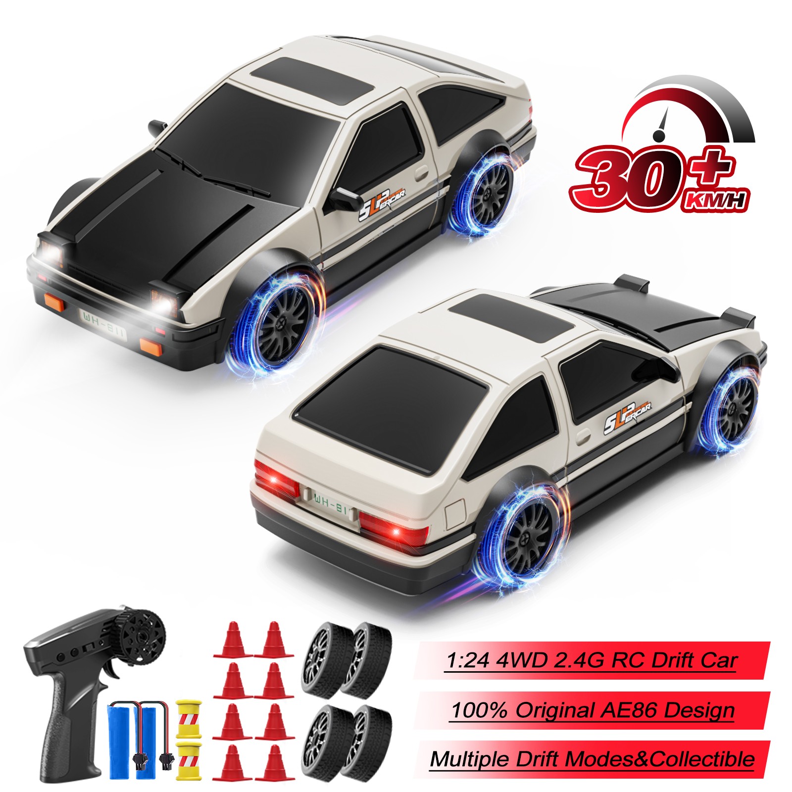 Mini Gtr Porsche 2.4g High Speed Remote Control Drift Car