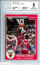 1984-85 Star Michael Jordan Rookie Card #101 BGS 8 NM-MT ~ Huge Sub Grades. rookie card picture