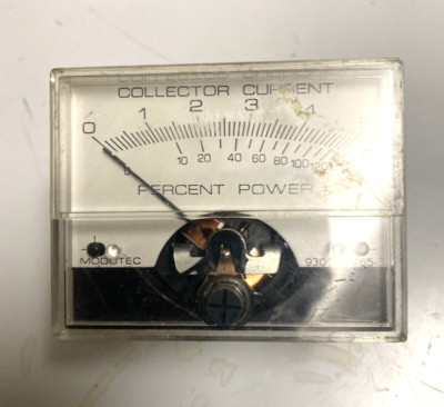 PERCENT POWER PANEL METER 0-5 - COLLECTOR CURRENT - MODUTEC FROM RADIO ESTATE