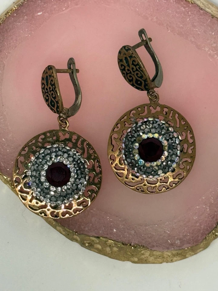 Orecchini In Argento 925 Radice Di Rubino - Immagine 4 di 4