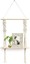 hanging macrame wall shelf handmade cotton rope boho decor floating shelf 1 tier
