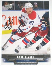 KARL ALZNER SIGNED 13-14 UPPER DECK WASHINGTON CAPITALS CARD AUTOGRAPH AUTO!!