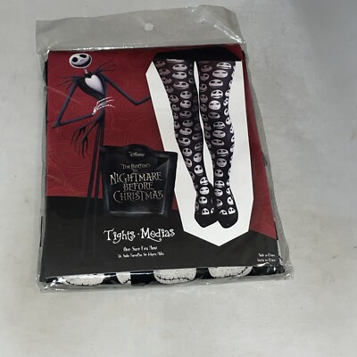 DISNEY NIGHTMARE BEFORE CHRISTMAS TIGHTS ONE SIZE FITS MOST JACK FACES