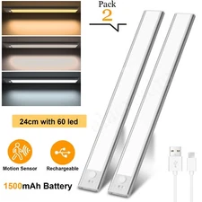 2 Pack Dimmable Closet Lights Wireless Under Counter Lights for Kitchen Magnetic