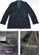 Brooks Brothers 1818 Lanificio Comero Fitzgerald Sleek Black Blazer Mens 42R