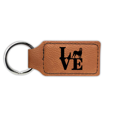 Love Fila Brasileiro Keychain Leatherette - Laser Engraved - Key Chain - park