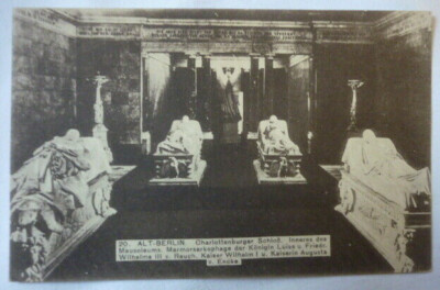 POSTKARTE CHARLOTTENBURGER SCHLOß INNERES DES MAUSOLEUMS BERLIN Foto vor 1945