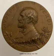GIUSEPPE VERDI COMPOSITORE 1813.1901 MEDAGLIA PREMIO CITTÀ’ DI PARMA 1912