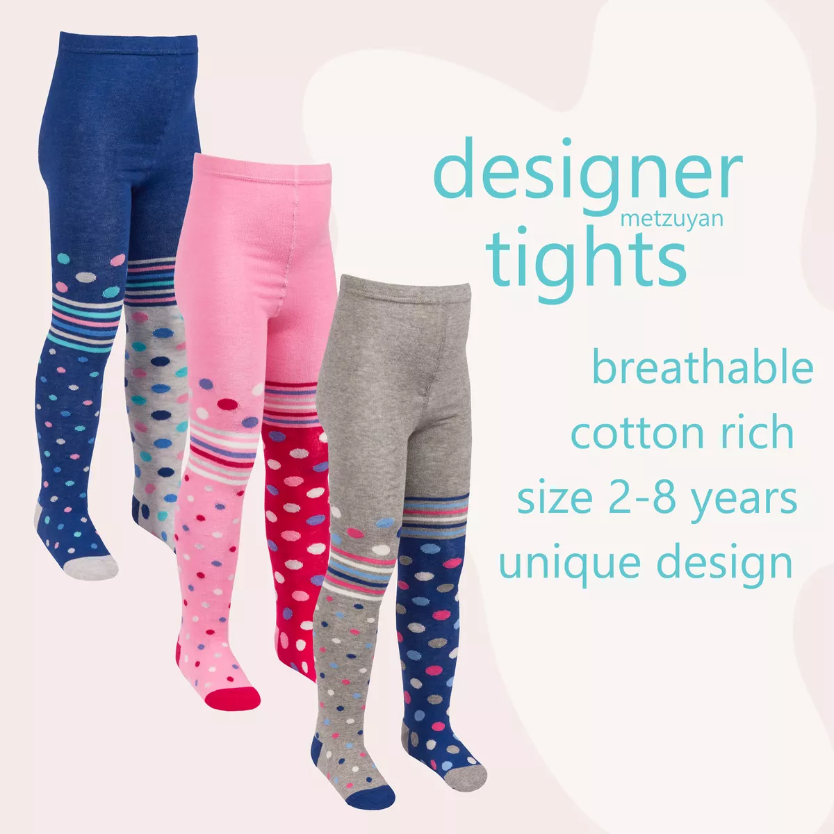 Girls Year Around Cotton Tights 1 Pair