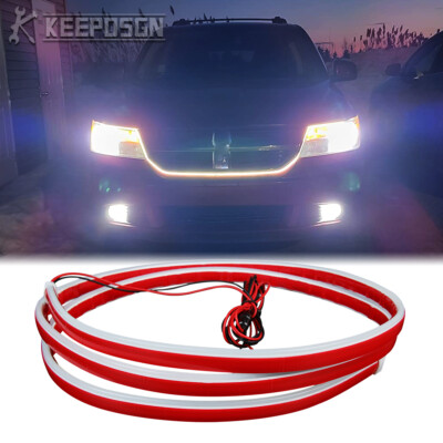 For Dodge Journey Durango Hellcat 70'' LED Scan Start Up Dynamic Hood Light Strip