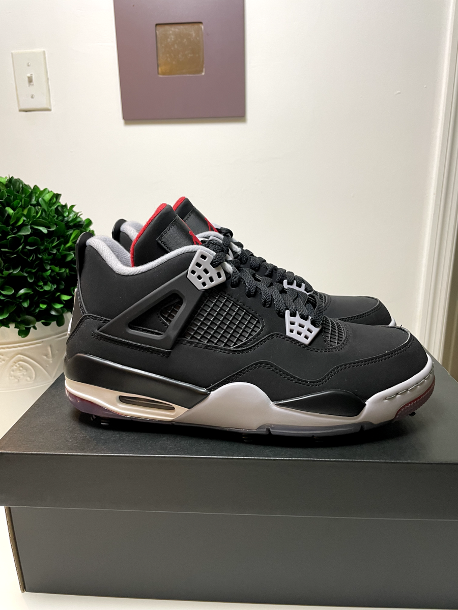 NIKE - NIKE JORDAN 4 GOLF BRED US8 新品 楽天市場】NIKE JORDAN 4 GOLF BRED black/fire red-cement grey