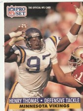 FREE SHIPPING-MINT-1991 Pro Set Henry Thomas #222 VIKINGS PLUS BONUS CARDS