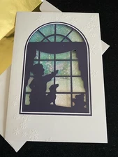 Hallmark Die Cut Window Magic Christmas Cute Boy Dog Greeting Cards Santa Sleigh