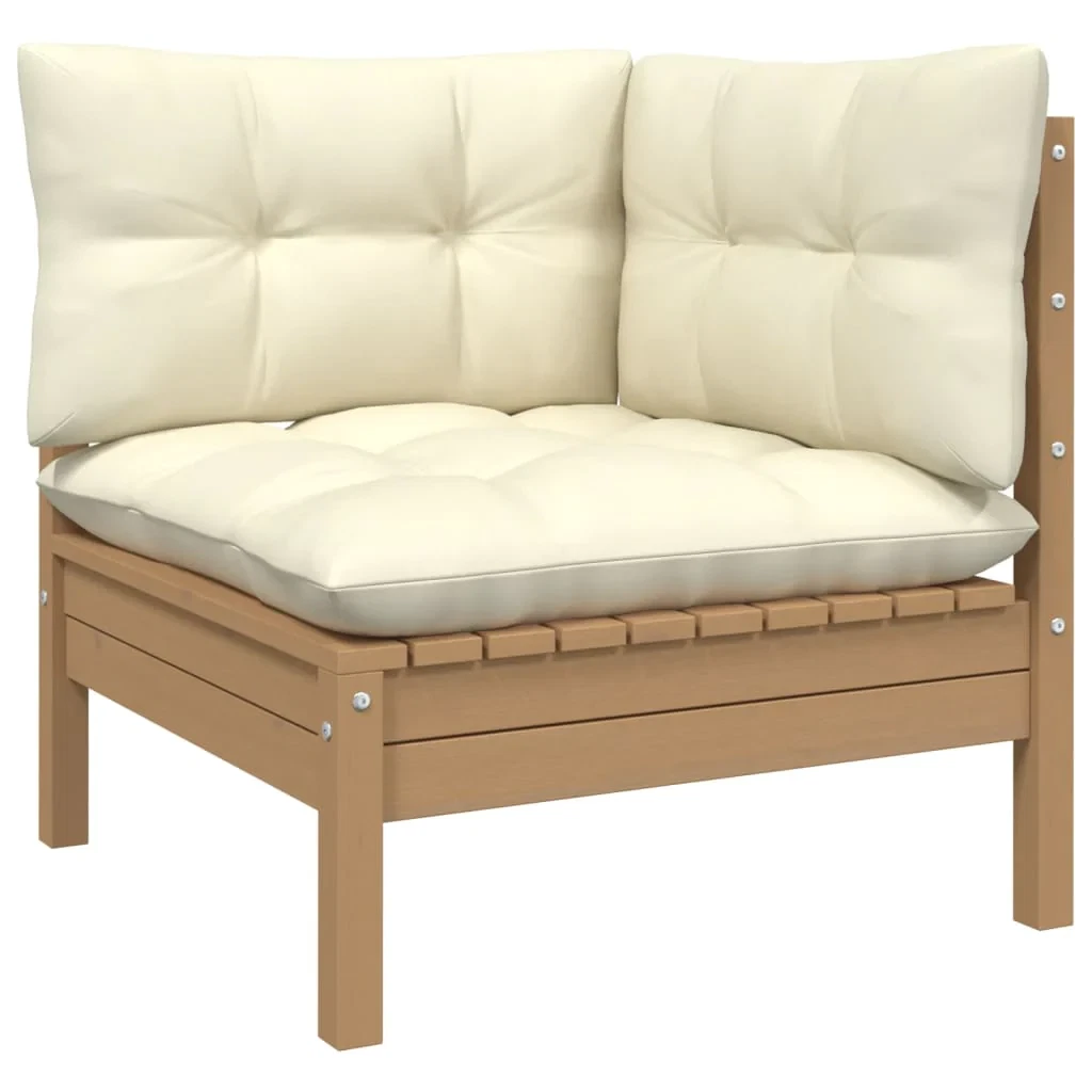 NNEVL Garden Corner Sofa with Cushions Honey Brown Solid Pinewood
Opens in a new window or tab