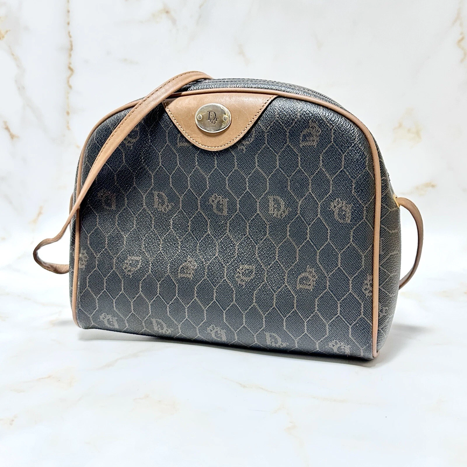 Sac bandoulière Dior nid d'abeille PVC authentique