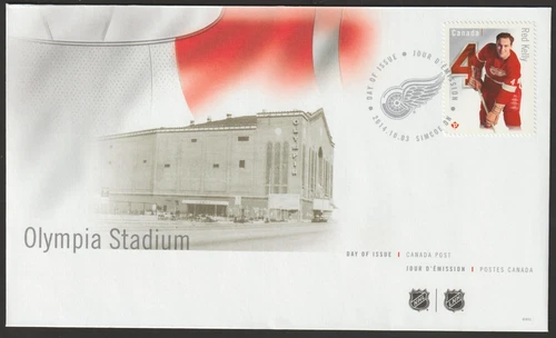 Canada #2787f, Original Six, NHL, Red Kelly, First Day Cover, FDC 2014