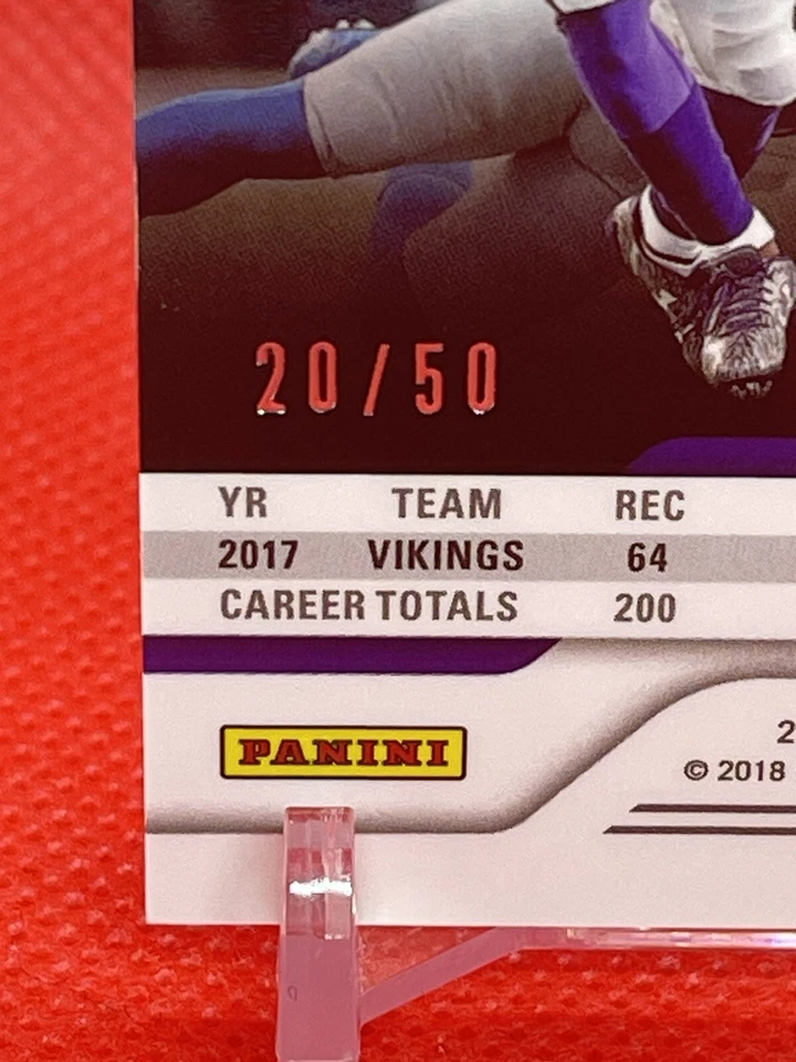 Stefon Diggs 2018 Panini Obsidian Football #43 Electric Etch /50 Vikings 🔥 - Image 3 of 3