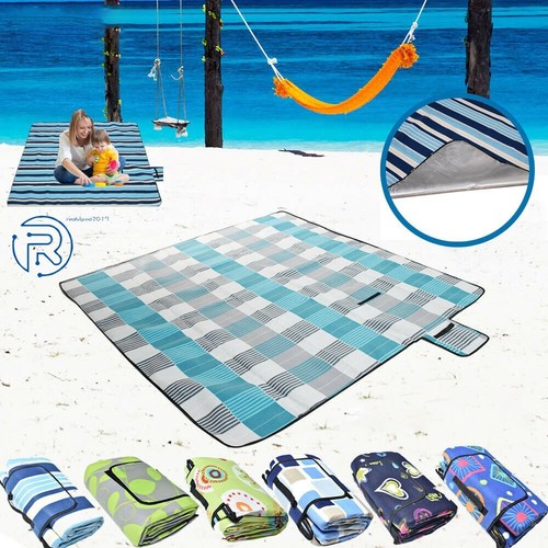 Alfombra manta suave de picnic de 78"" para acampar playa extra grande de 3 capas - Imagen 2 de 19