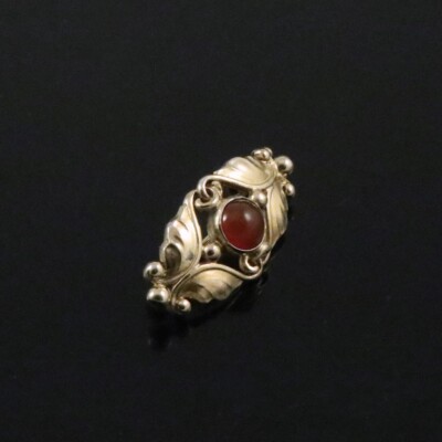Georg Jensen. Gilded Silver Brooch with Carnelian #224. | eBay