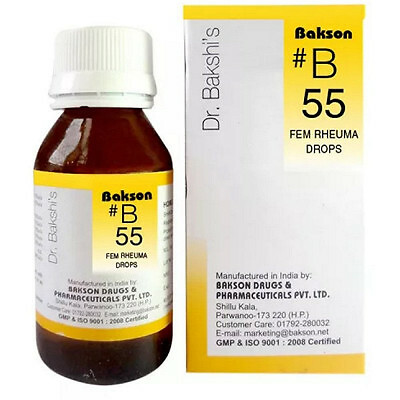 Bakson B55 Fem Rheuma Drops (30ml)  PURE  HERBAL AYURVEDIC