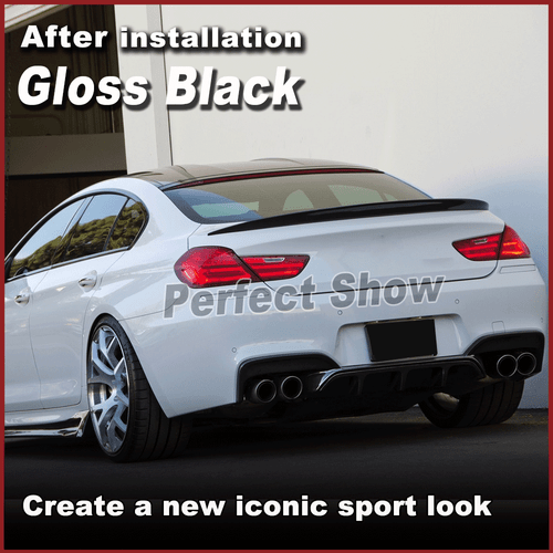 Passt Für BMW M6 F06 F12 F13 M-Paket 2012-2016 Matt Schwarz Heckdiffusor Spoiler - Picture 3 of 12