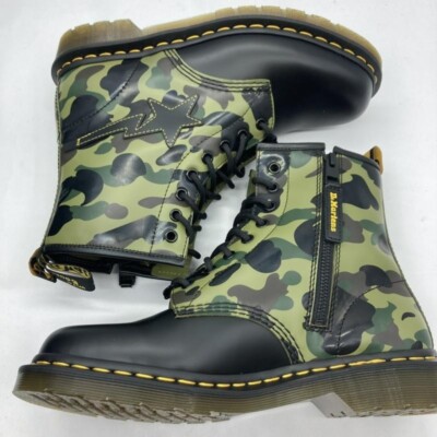 A BATHING APE x Dr. Martens BAPE CAMO ZIP 8HOLE BOOTS US9 For Men