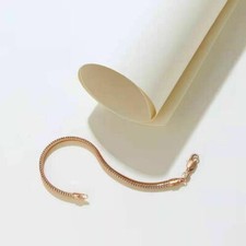 Fashion Gold Plated Titanium Stainless Steel Gold Flat Bracelet 7"