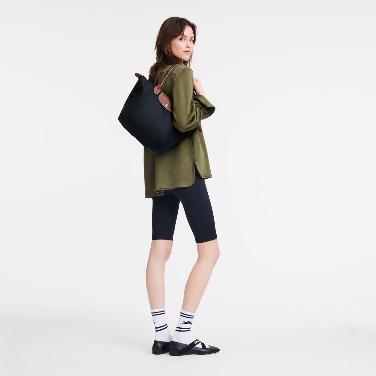 【関税&送料込】Longchamp Black Le Pliage Original L Bag Le Pliage Original L Travel bag Black - Recycled canvas
