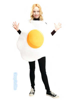 X-E4-1 Adult Womens Mens Fried Egg Funny Food Party Costume