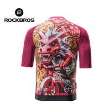 ROCKBROS Men Cycling Short Sleeves Shirt Summer Quick Dry MTB Road Bike Jersey