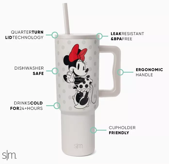 Simple Modern Disney Insulated 24oz Tumbler, D-Minnie Mouse Starry