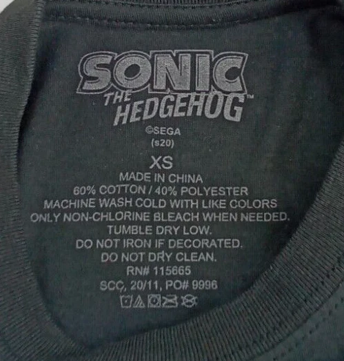 Sonic the Hedgehog Dark Gray XS 4/5 Boys T-Shirt Officially Licensed #GAMEON - Image 4 of 4