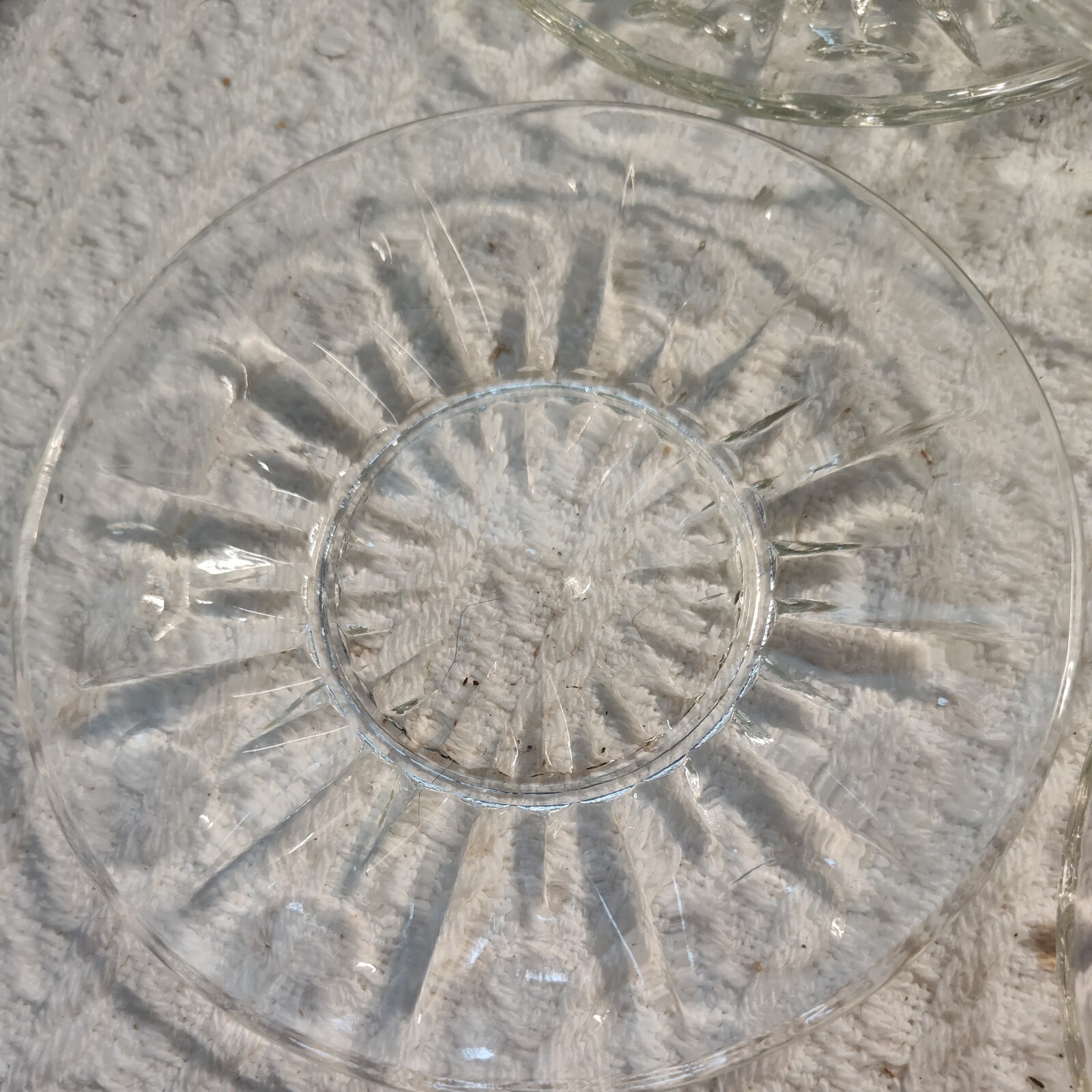 Lot of 8 vintage Princess House Regency clear glass Bread and Butter