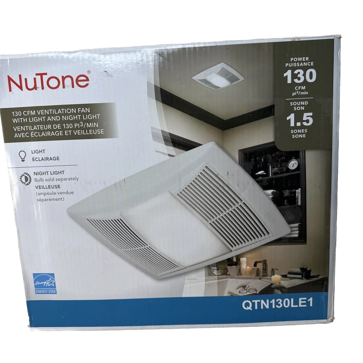 Nutone Bathroom Heater Exhaust Fan And Light Nutone QTREN110FLT Energy
