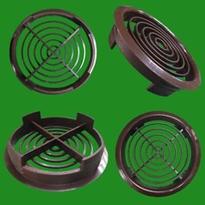 Brown Vivarium Reptile Push Fit Circle Air Vent, 110mm Width, 100mm Hole