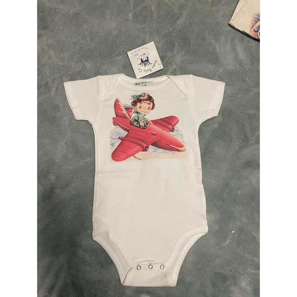 Retro Style Red Plain One piece Size 6-12 months-new