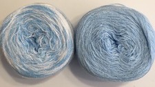 Hilo Lace yarn Crystal Colors 842 136.Acrylic/Rayon.900 yards Each.2 balls