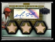 2007 Topps Triple Threads Maicer Izturis Sepia Bat Relic Autograph /75 U4816