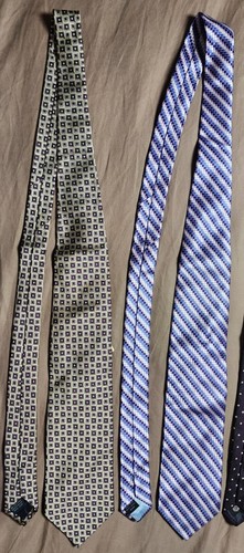 Lot of 11 Faconnable Men's Ties 100% Silk Purple Striped Paisley Geometric - Picture 6 of 24